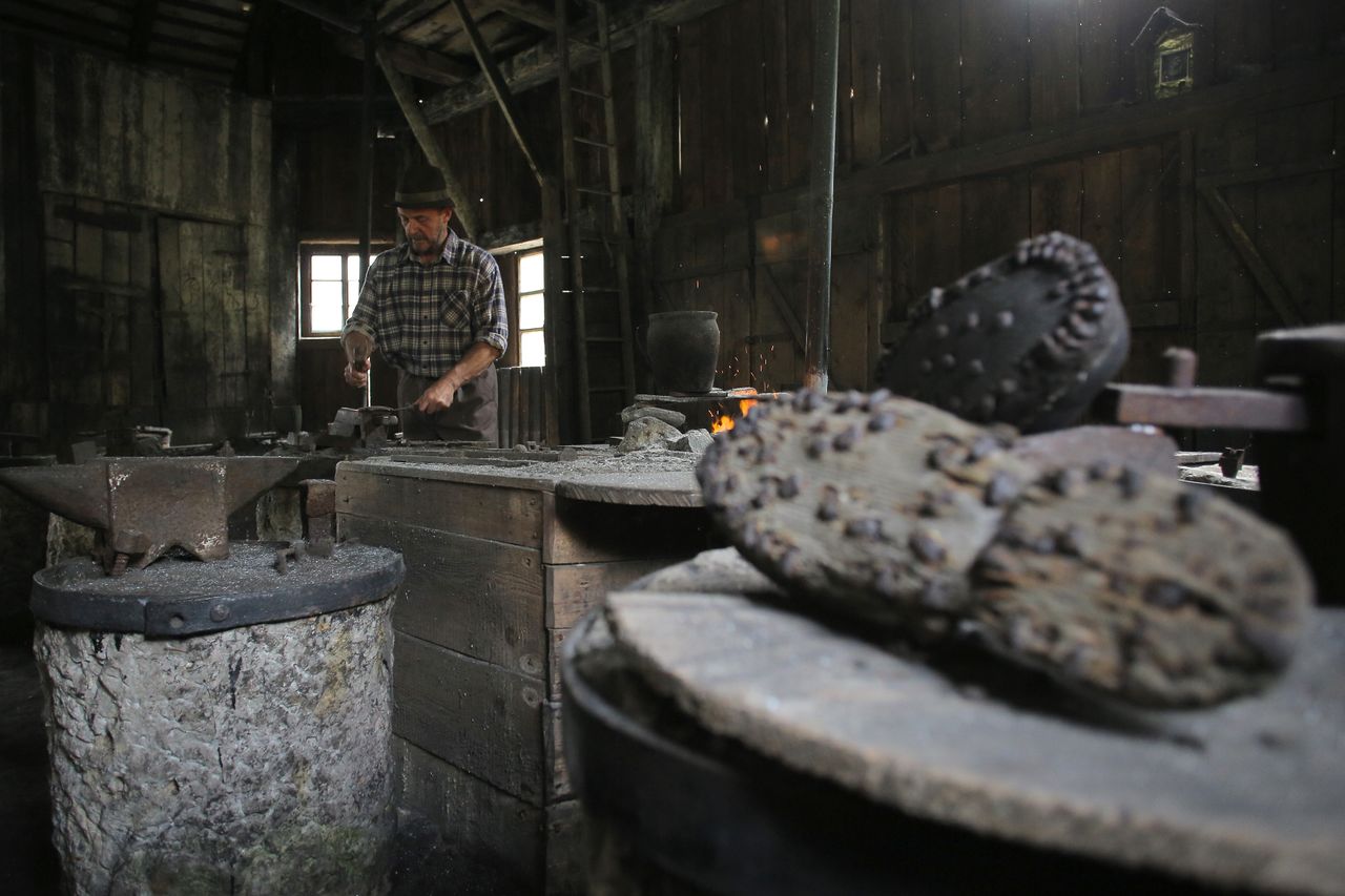 Kropa Iron Forging Museum 2017 The inside of a nail-smithy.JPG