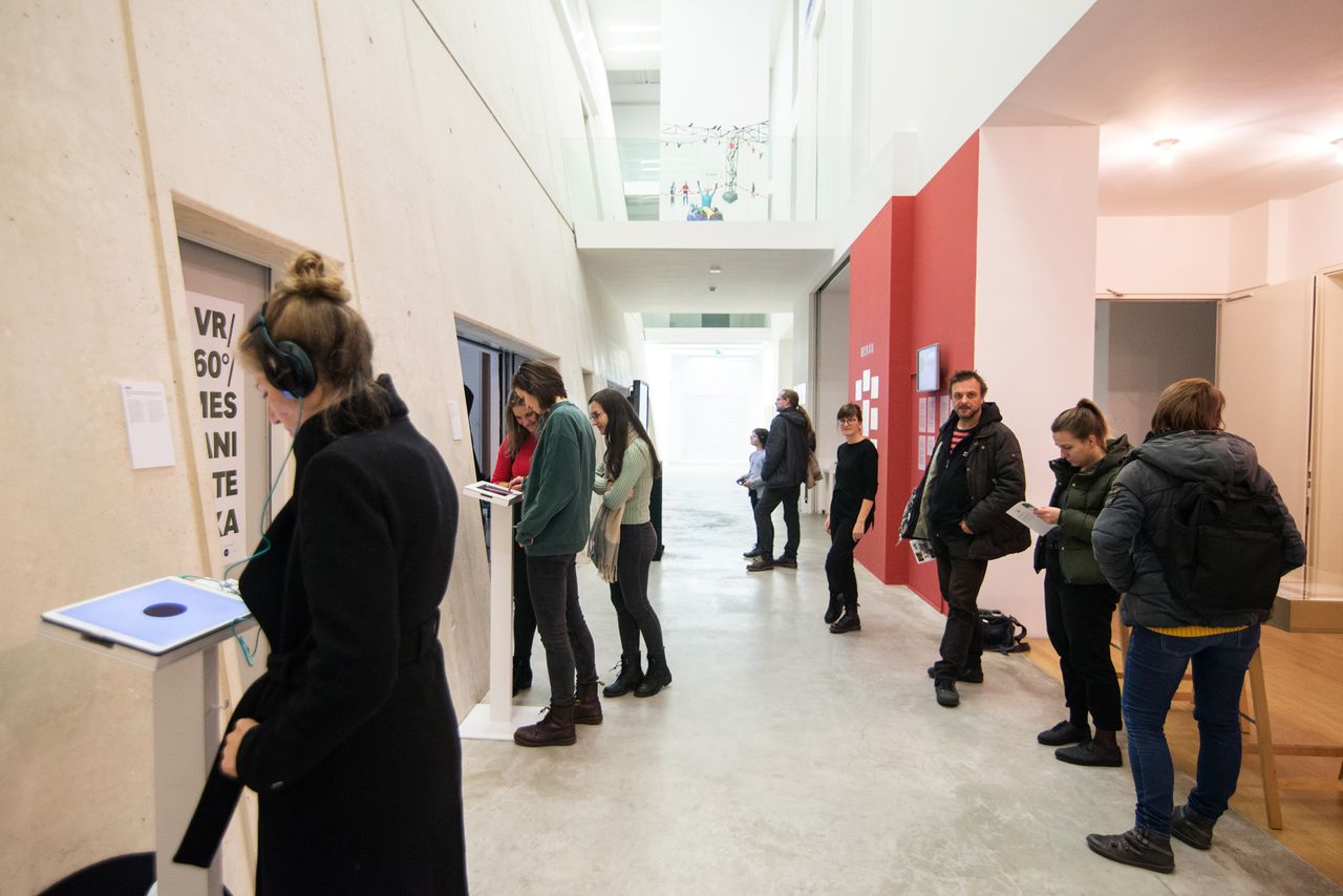File:Museum of Contemporary Art Metelkova 2018 VR360°GAMES@ANIMATEKA exhibition Photo Katja Goljat.jpg