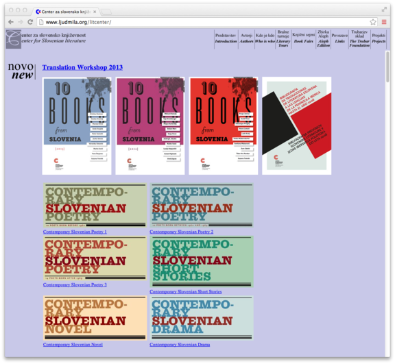 Centre for Slovene Literature Website (website).png