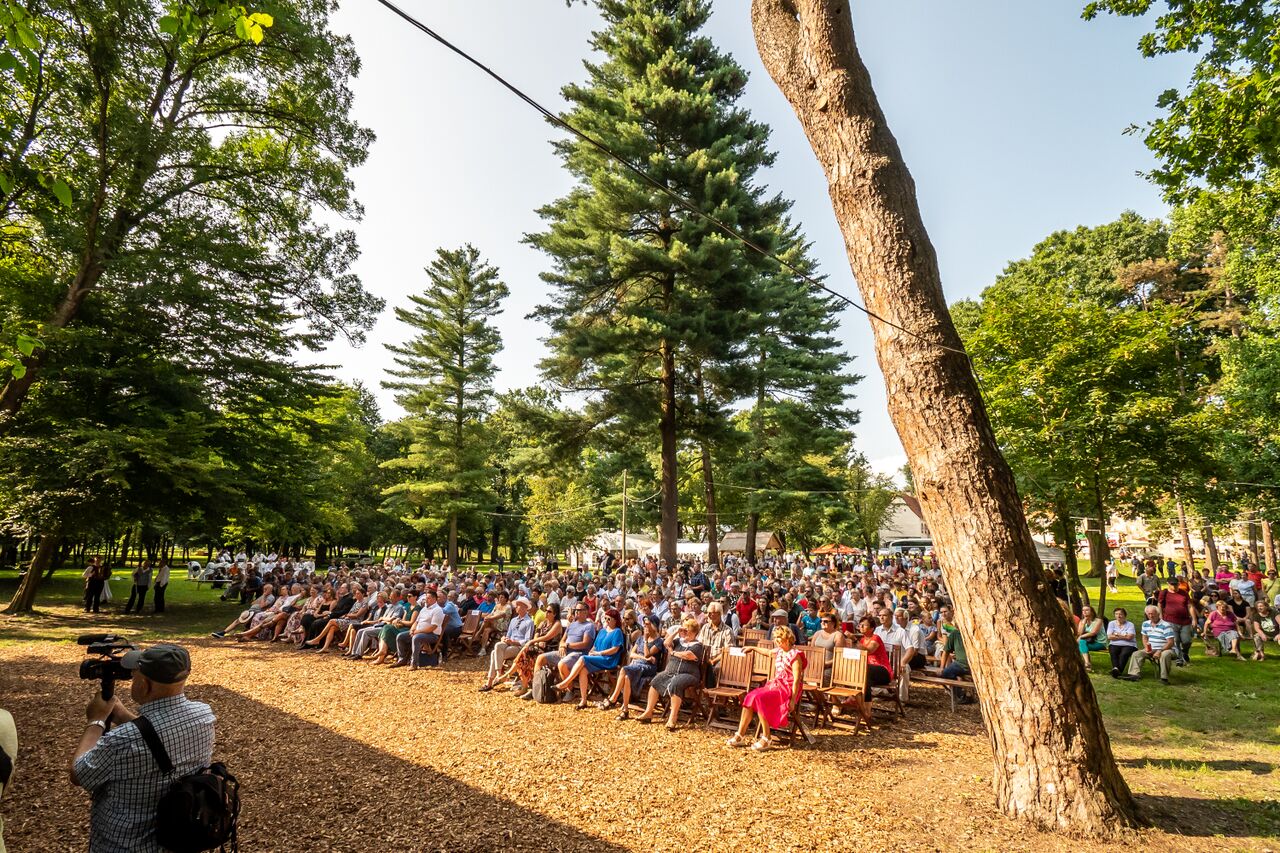 File:International Folklore Festival Beltinci 2023 Audience in Beltinci park Photo Bostjan Rous.jpg