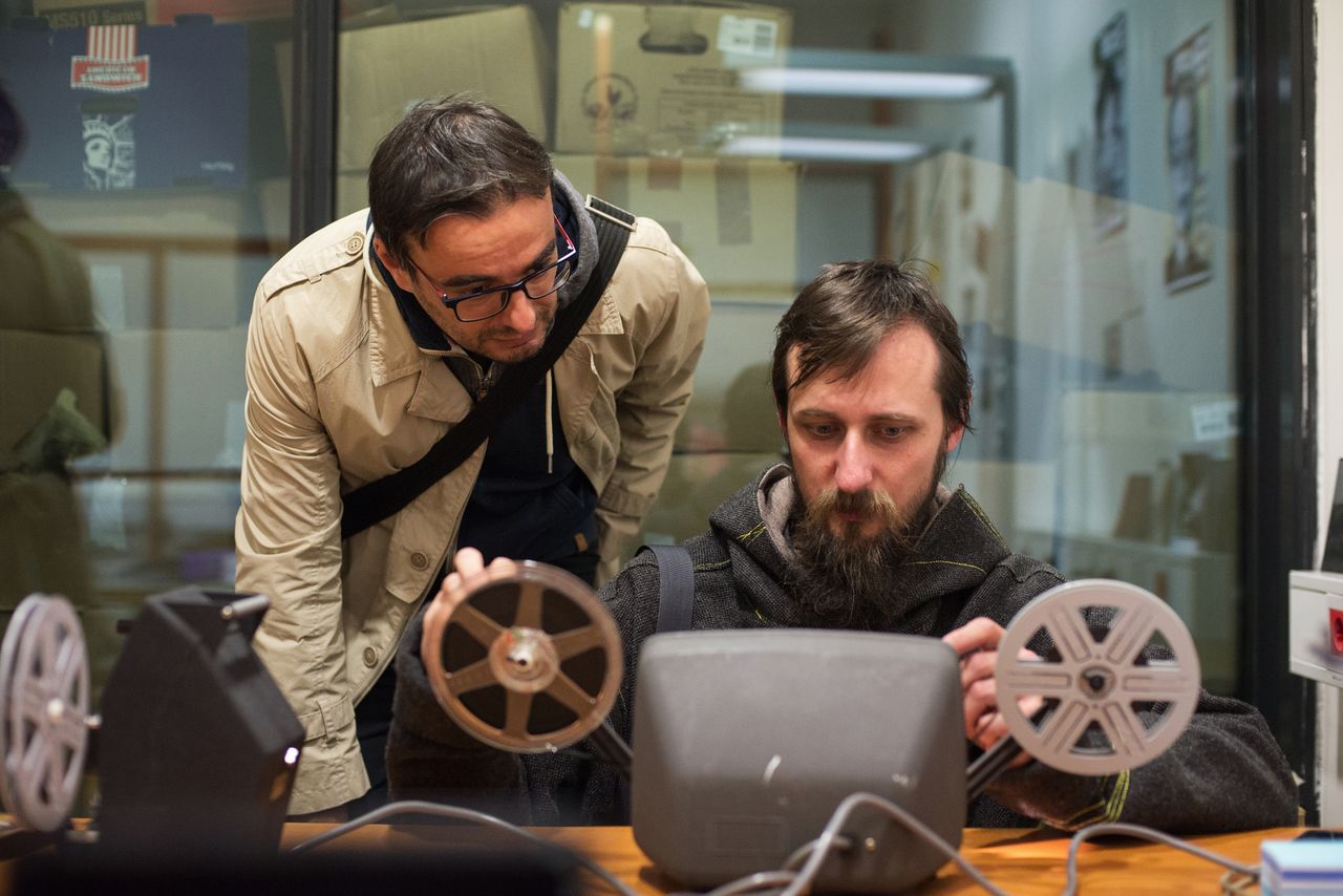 File:Slovenian Cinematheque Film Archive Department 2018 Dusan Dovc Bojan Bajsic Photo Katja Goljat.jpg