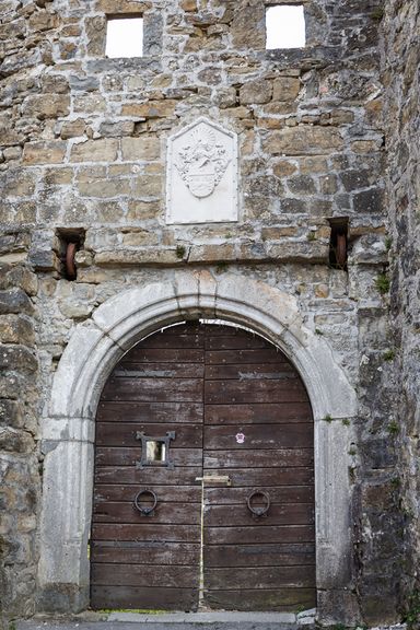 Entrance to Prem Castle, 2020.