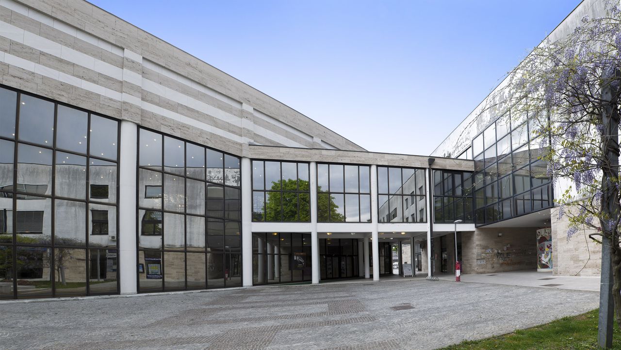 Kosovel Culture House Sežana 2014 Main entrance.jpg