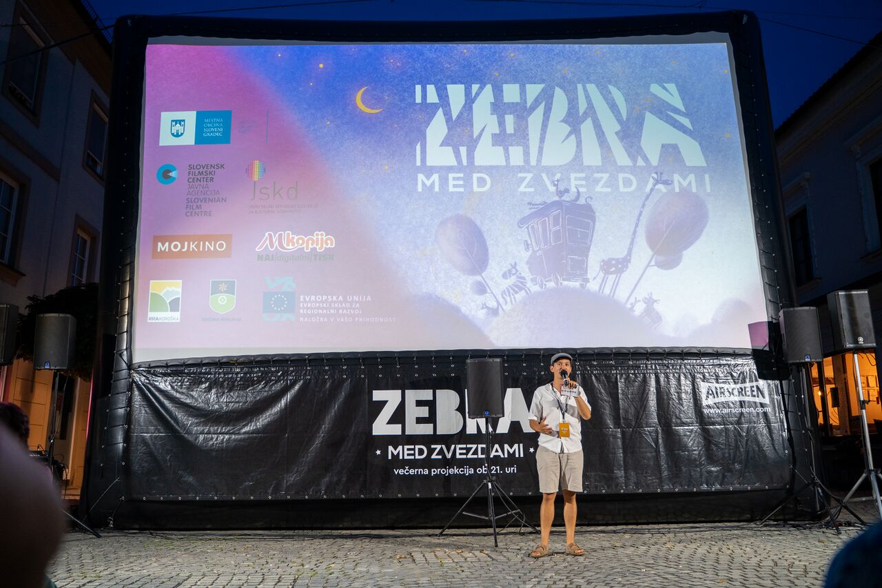 File:ZEBRA Film Festival 2024 An evening venue speech Photo Aljaz Ursej.jpg