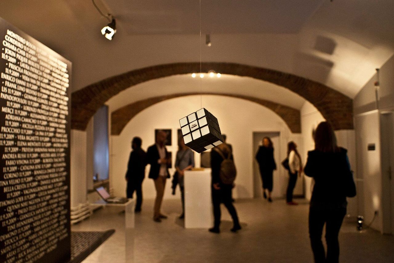 MoTA Museum of Transitory Art 2015 Stavinsky BW Rubik's Cube.jpg