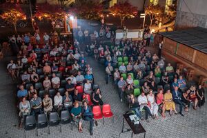 Since 2013 the <!--LINK'" 0:245-->, in collaboration with the <!--LINK'" 0:246-->, organizes the city’s open-air cinema, that presents Slovene and other awarded films.