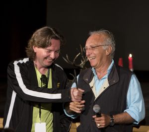 Ruggero Deodato receiving the Vicious Old Cat Award at the <!--LINK'" 0:1119--> 2009