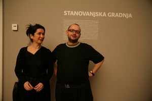 <!--LINK'" 0:780-->, the director of <!--LINK'" 0:781-->, and <!--LINK'" 0:782--> at the <i>AT HOME: Architects France and Marta Ivanšek</i> exhibition, 2010