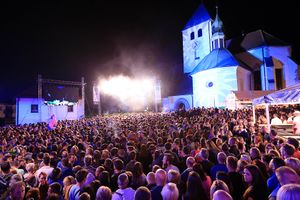 The Gibonni band performance at the <!--LINK'" 0:785--> in the old town center of Laško, 2016