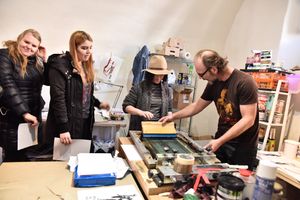 Located at the <!--LINK'" 0:55--> cultural hub, the <!--LINK'" 0:56--> runs different workshops on printmaking art, 2017
