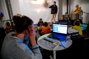 In 2020, the <!--LINK'" 0:75--> introduced a family programme encompassing screenings and workshop for children in Nova Gorica. A sonorisation workshop for kids by Luka Carlevaris in 2020.