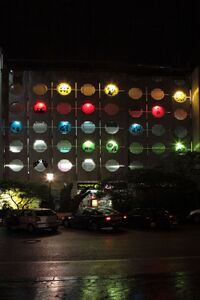 <i>(Room)mates</i> by <!--LINK'" 0:607--> at the ParkiRaj garage on Trdinova street, Ljubljana, <!--LINK'" 0:608-->, 2010