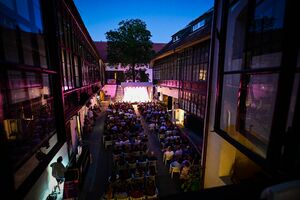 Perica Jerković and Robert Petan at <i>StandUpLent</i>, a unique international stand-up comedy stage within <!--LINK'" 0:339-->, 2023. Author: Marko Pigac