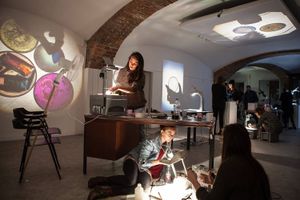 The visual duo <!--LINK'" 0:532-->, aka <!--LINK'" 0:533--> and <!--LINK'" 0:534-->, ran a workshop on analogue visuals at <!--LINK'" 0:535-->, 2015