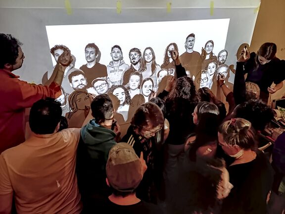 The workshop A Portrait Is For Not Being Alone, 2023.