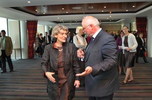 Official ceremony at UNESCO Palace in Paris, presentation of the Ljubljana World Book Capital 2010 programme. Irina Bokova, UNESCO Secreatary General, and Dr <!--LINK'" 0:779-->, Slovenian respresentative at UNESCO.