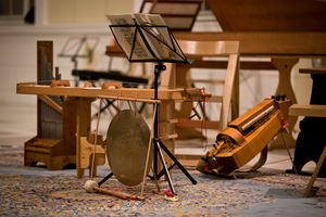 Early music instruments showcased at the European Day of Early Music event, held annually on 21 March at the <!--LINK'" 0:748-->. Organized by <!--LINK'" 0:749-->, the event was part of the <!--LINK'" 0:750--> festival in 2013.  