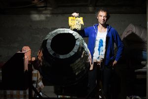 Jani Pirnat with his rock and roll disco ball developed at the <!--LINK'" 0:903--> 2018.