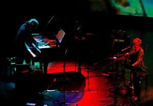 "HOLE - in search of opera without Opera", a new music media performance by Lynn Book, Katharina Klement, Robin Starbuck and Doris Schmid, performed at <!--LINK'" 0:506--> in 2011