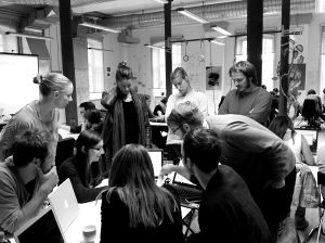 Collaborative work at the self-styled "experiential conference" <!--LINK'" 0:1193-->, 2014