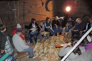 The traditional farmers' <i>Majenje turšce</i> taking place every autumn at the <!--LINK'" 0:912-->, 2015