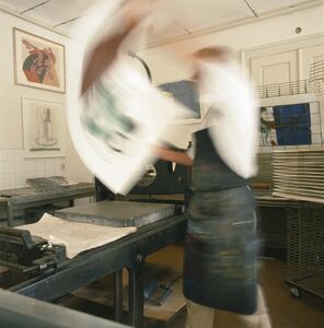 The print studio at the <!--LINK'" 0:9-->, Ljubljana.
