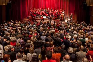 The <!--LINK'" 0:918--> singing at the big concert hall of the <!--LINK'" 0:919-->, 2014