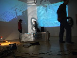 Opening of <i>Skulpture začasnosti</i>, part of <i>Premiera 17</i> exhibition at the <!--LINK'" 0:528-->, 2009