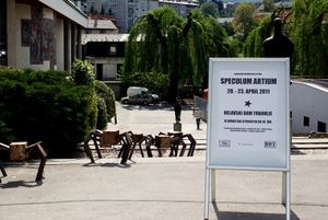 Posters announcing the <!--LINK'" 0:377--> in Trbovlje, 2011.